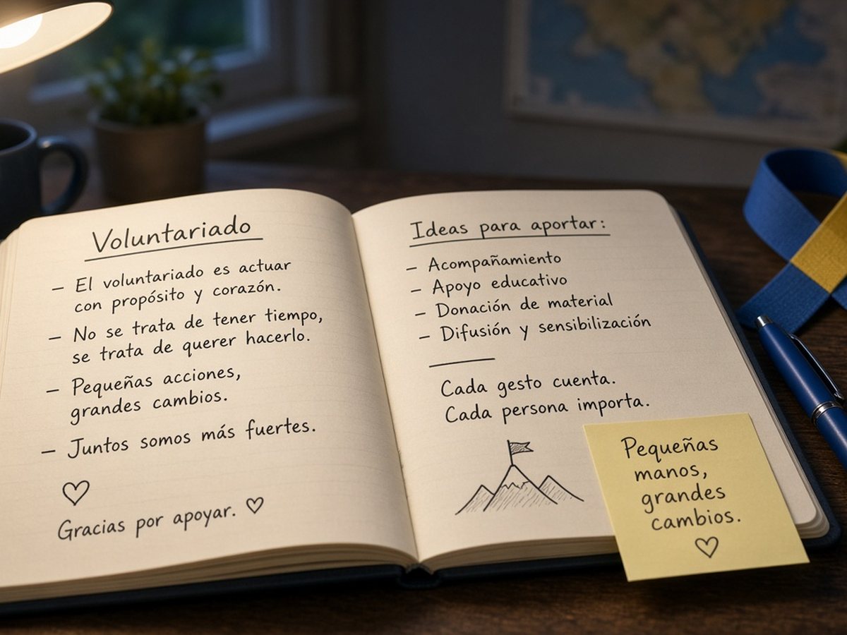 Cuaderno de voluntariado y apoyo